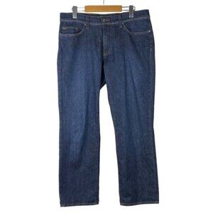BRAX Cadiz Mens Blue Dark Wash Stretch Straight Fit Denim Jeans Estimate 32 X 30